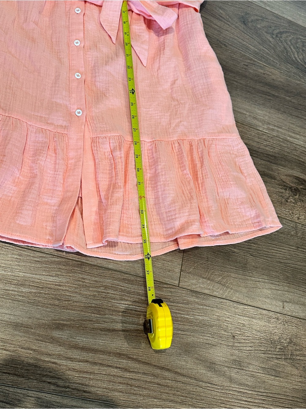 NWT! Victoria Dunn St Tropez Cotton Gauze Button Down Dress in Peach Size XL - Picture 7 of 7